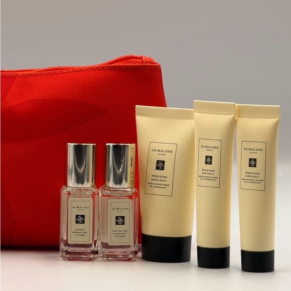 7-PC JO MALONE Luxury Bundle! 2 Mini Colognes, Wood Sage Set, Mascara + Bag GIFT - Picture 2 of 5